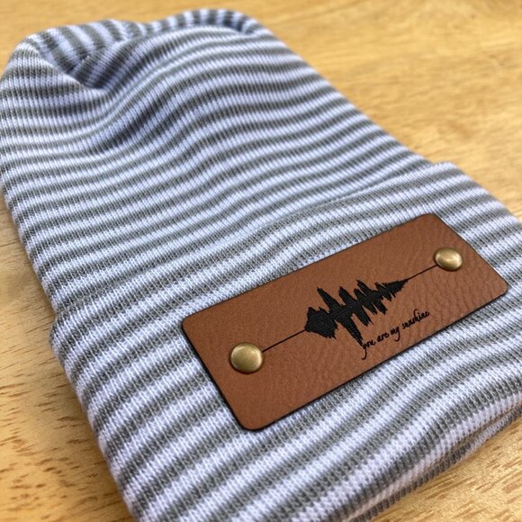 You Are My Sunshine Soundwave Newborn Baby Beanie - Gray - Not Custom - Picture 3 of 9